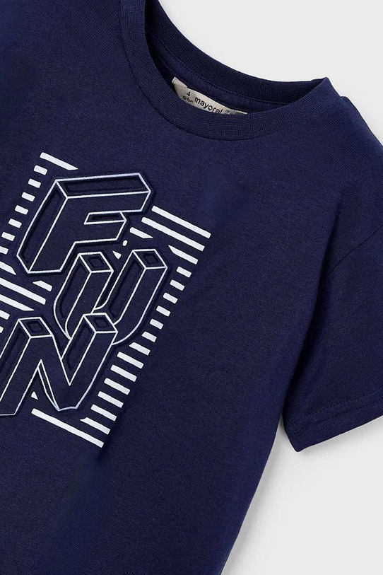 Băieți Mayoral tricou de bumbac pentru copii 3027.5C.Mini.PPYA bleumarin