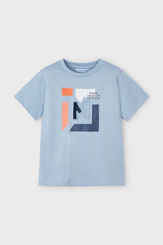 Mayoral t-shirt in cotone per bambini cotone blu 3030.5D.Mini.PPYA