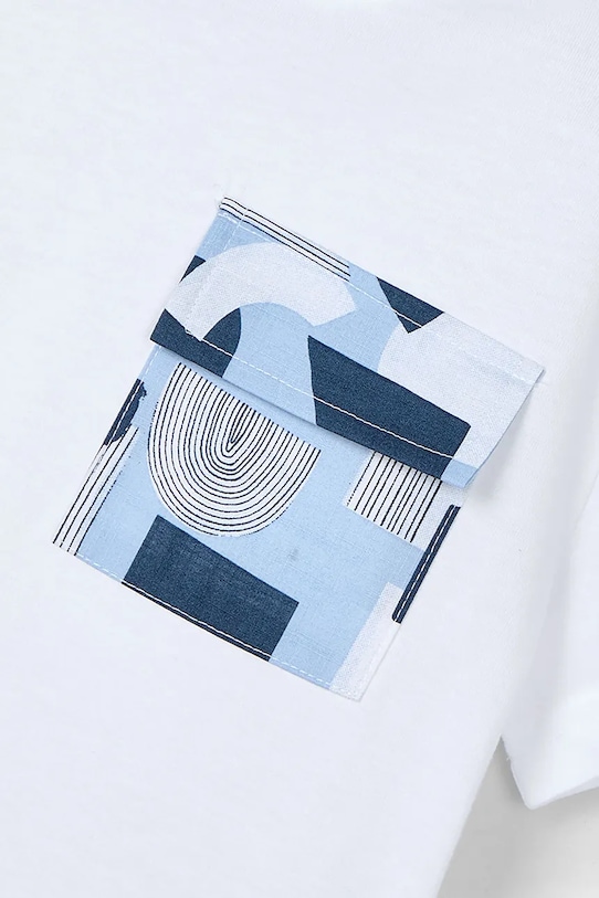 Mayoral t-shirt bawełniany dziecięcy niebieski 3032.5E.Mini.PPYA