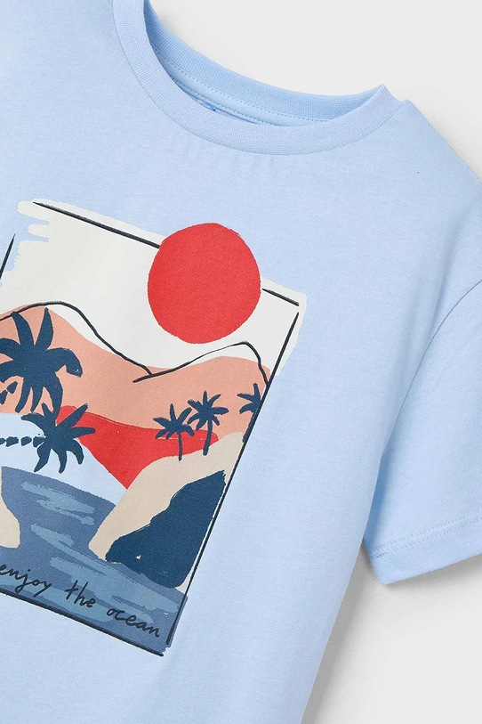 Dječaci Dječja pamučna majica kratkih rukava Mayoral 3034.5E.Mini.PPYA plava