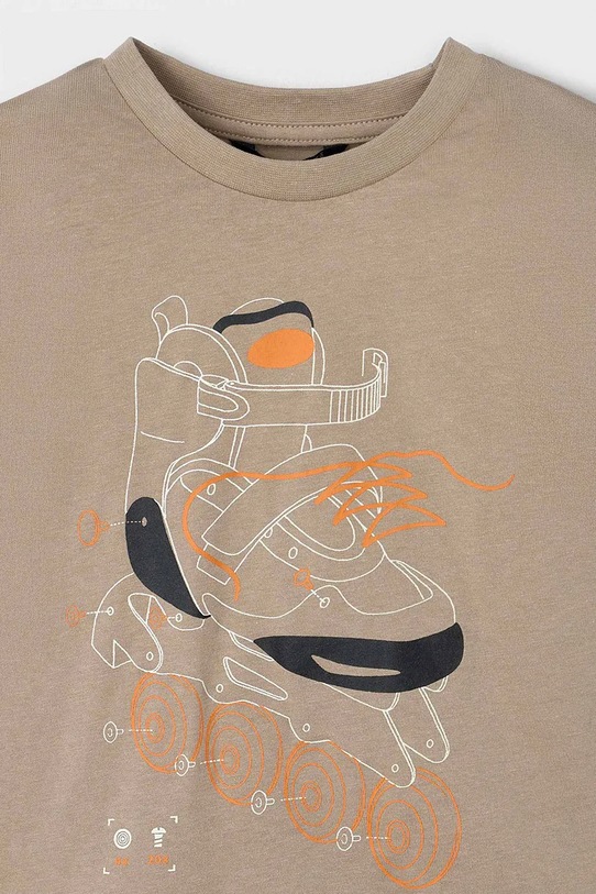 Dečki Otroška bombažna kratka majica Mayoral 3037.5F.Mini.PPYA bež