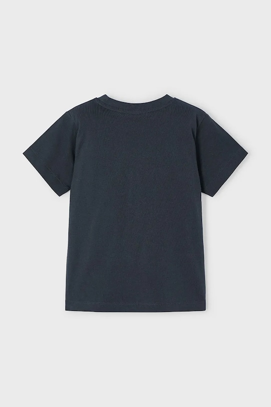Mayoral t-shirt bawełniany dziecięcy 3037.5F.Mini.PPYA czarny SS25