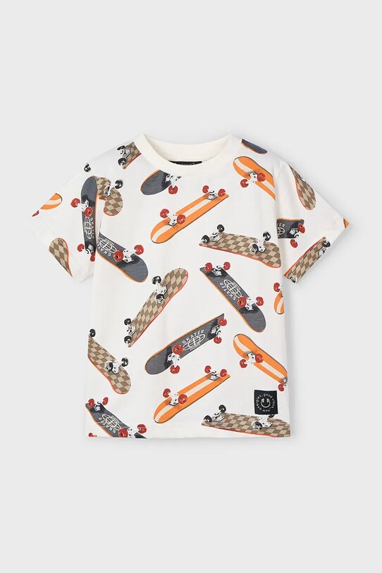 Mayoral t-shirt in cotone per bambini 3038.5G.Mini.PPYA arancione SS25