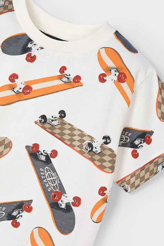 Mayoral t-shirt bawełniany dziecięcy pomarańczowy 3038.5G.Mini.PPYA