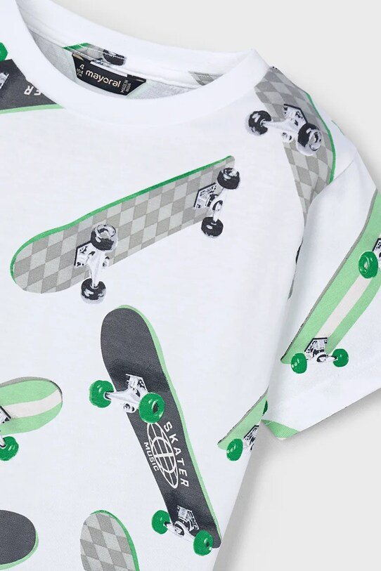 Băieți Mayoral tricou de bumbac pentru copii 3038.5G.Mini.PPYA verde