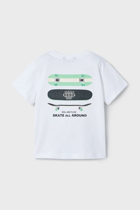 Dětské bavlněné tričko Mayoral 3039.5G.Mini.PPYA bílá SS25