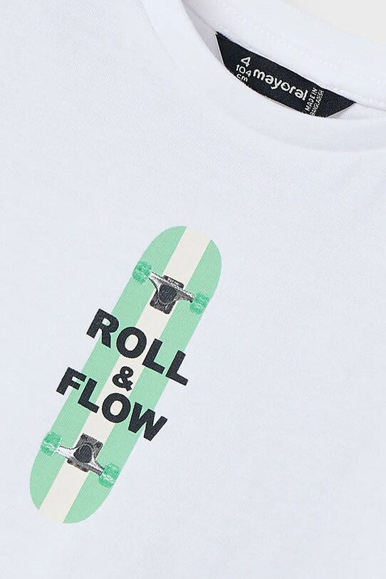 CHLAPEC Dětské bavlněné tričko Mayoral 3039.5G.Mini.PPYA bílá