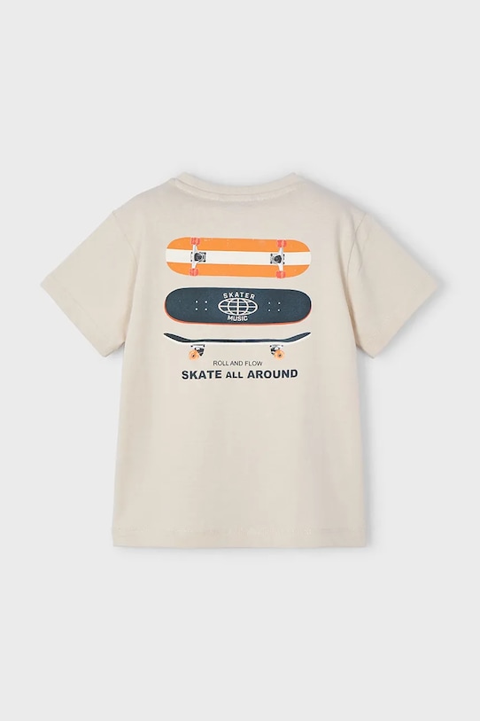 Chłopiec Mayoral t-shirt bawełniany dziecięcy 3039.5G.Mini.PPYA beżowy