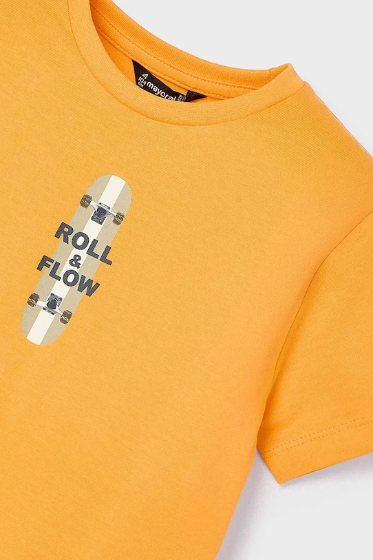 Хлопчик Дитяча бавовняна футболка Mayoral 3039.5G.Mini.PPYA помаранчевий