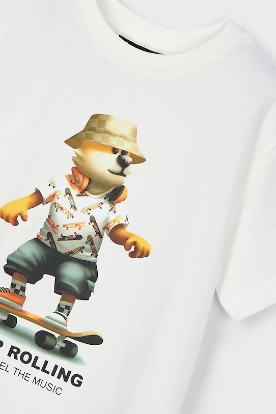 Băieți Mayoral tricou de bumbac pentru copii 3041.5G.Mini.PPYA bej
