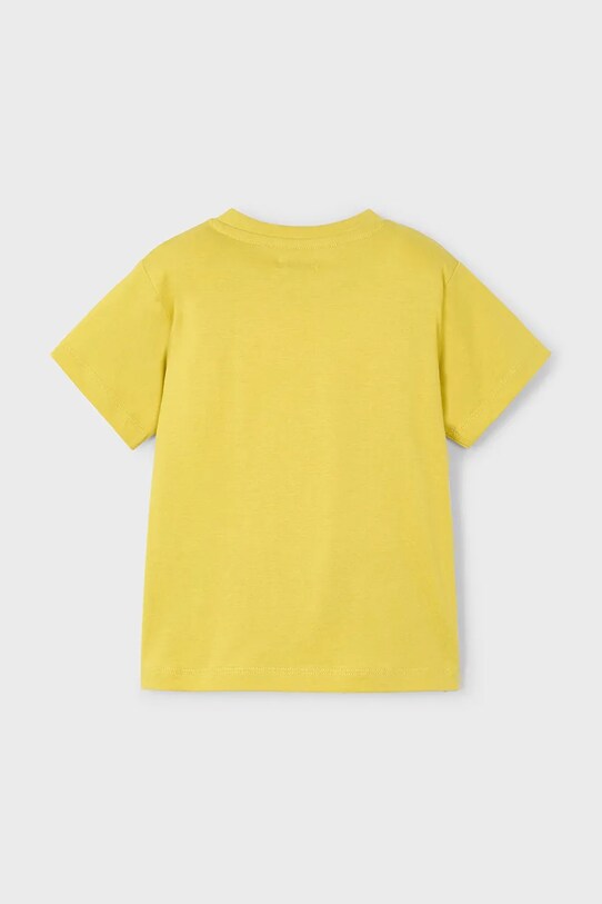 Mayoral tricou de bumbac pentru copii 3042.5H.Mini.PPYA galben SS25