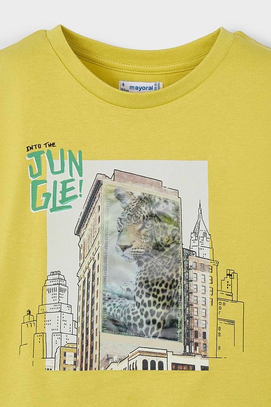 Детская хлопковая футболка Mayoral жёлтый 3043.5H.Mini.PPYA