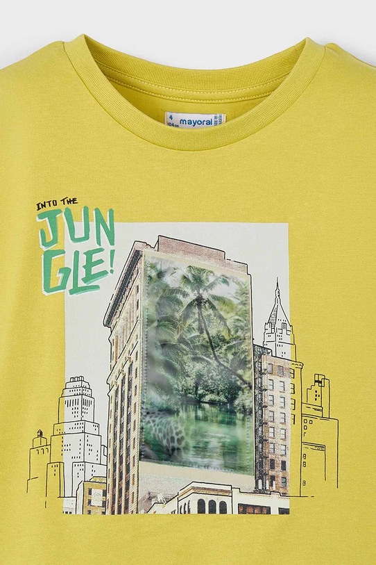 Детская хлопковая футболка Mayoral 3043.5H.Mini.PPYA жёлтый