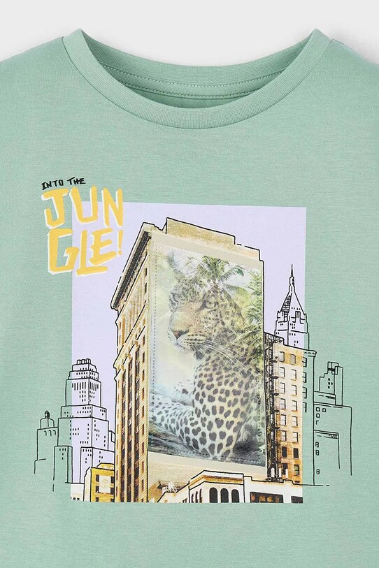Băieți Mayoral tricou de bumbac pentru copii 3043.5H.Mini.PPYA verde