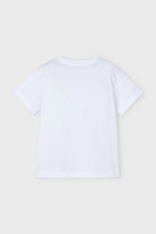 Мальчик Детская хлопковая футболка Mayoral 3044.5H.Mini.PPYA белый