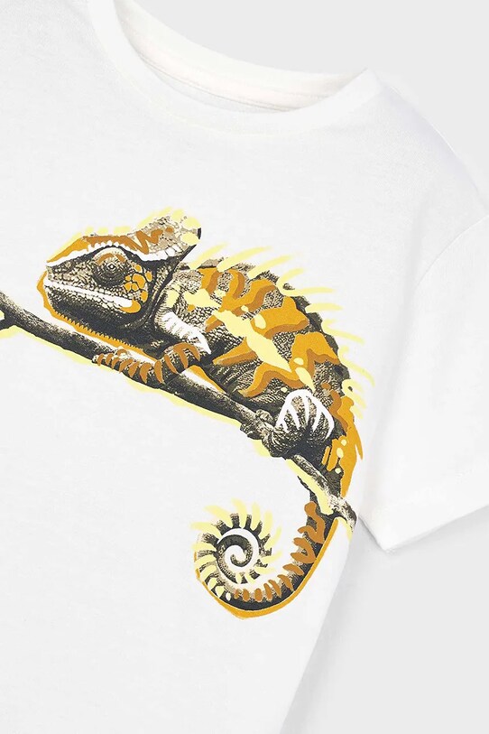 Chłopiec Mayoral t-shirt bawełniany dziecięcy 3045.5H.Mini.PPYA biały