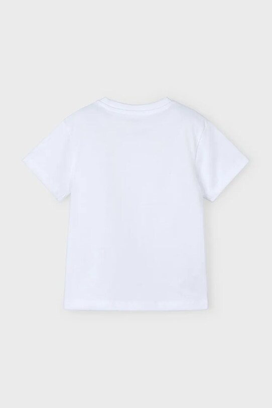 Chłopiec Mayoral t-shirt bawełniany dziecięcy 3047.5J.Mini.PPYA biały
