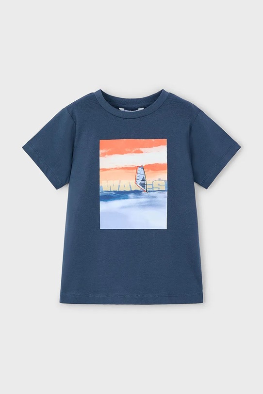 Mayoral tricou de bumbac pentru copii 2-pack 3049.5J.Mini.PPYA bleumarin SS25