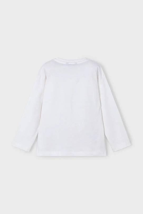 Mayoral longsleeve bawełniany dziecięcy 3051.5F.Mini.PPYA biały SS25