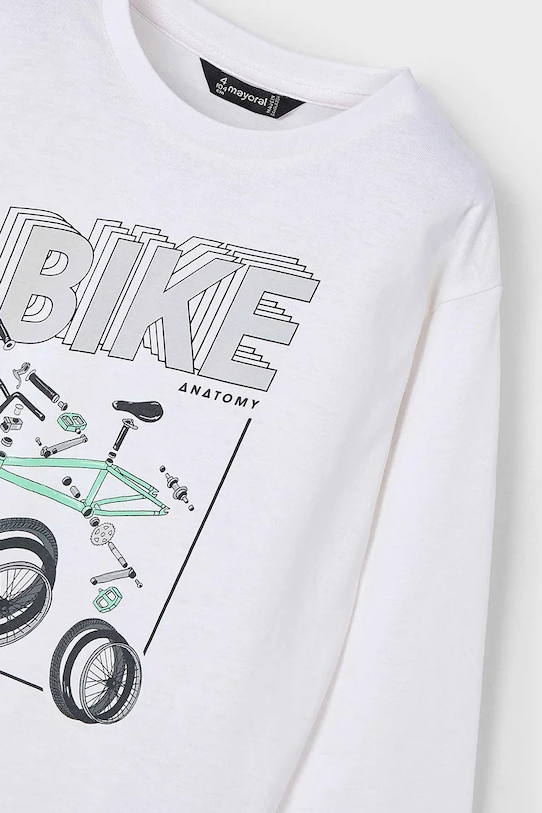 Chłopiec Mayoral longsleeve bawełniany dziecięcy 3051.5F.Mini.PPYA biały