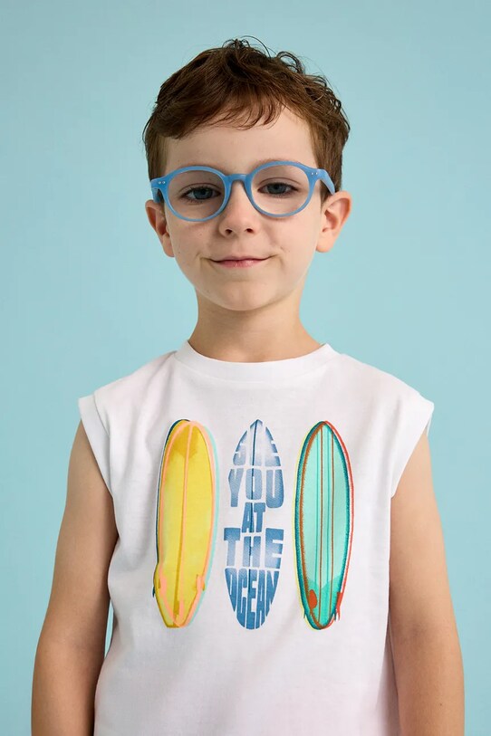 Mayoral top dziecięcy nadruk żółty 3053.5J.Mini.PPYA