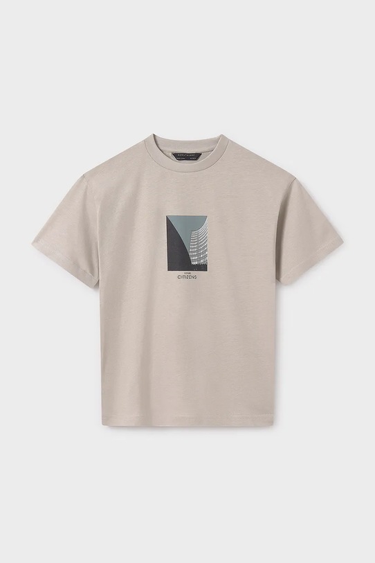 Mayoral tricou de bumbac pentru copii 6001.7A.Junior.PPYA bej SS25