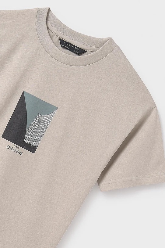 Mayoral tricou de bumbac pentru copii bej 6001.7A.Junior.PPYA