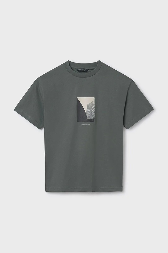 Dječja pamučna majica kratkih rukava Mayoral pamuk zelena 6001.7A.Junior.PPYA