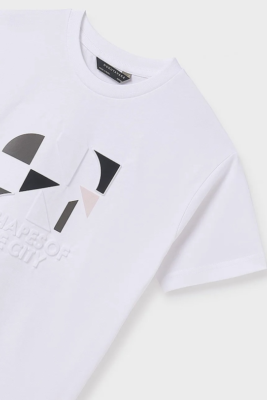 Mayoral tricou de bumbac pentru copii alb 6002.7A.Junior.PPYA