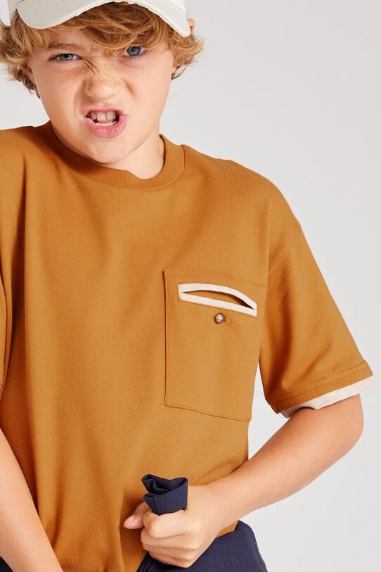 Otroška bombažna kratka majica Mayoral 6004.7B.Junior.PPYA