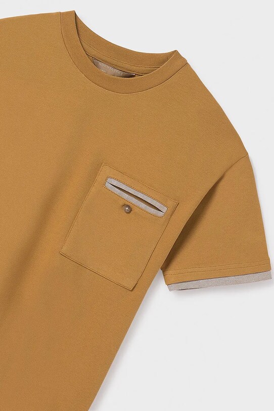 Otroška bombažna kratka majica Mayoral rumena 6004.7B.Junior.PPYA