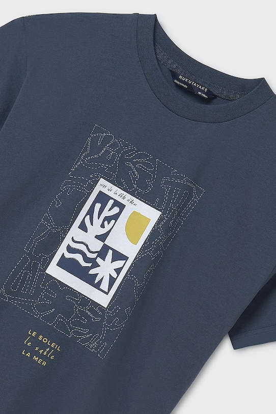 Băieți Mayoral tricou de bumbac pentru copii 6005.7C.Junior.PPYA albastru