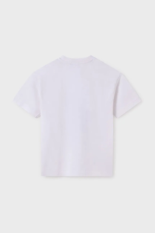 Băieți Mayoral tricou de bumbac pentru copii 6006.7C.Junior.PPYA alb