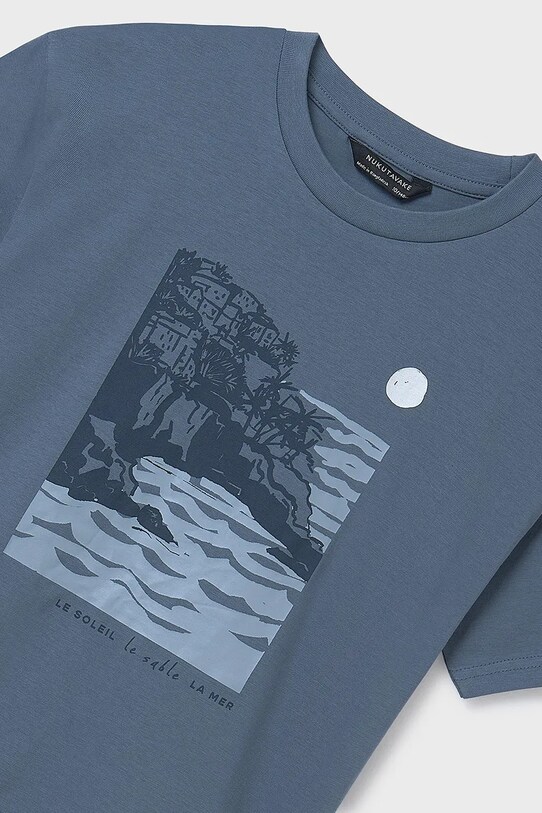 Băieți Mayoral tricou de bumbac pentru copii 6006.7C.Junior.PPYA turcoaz