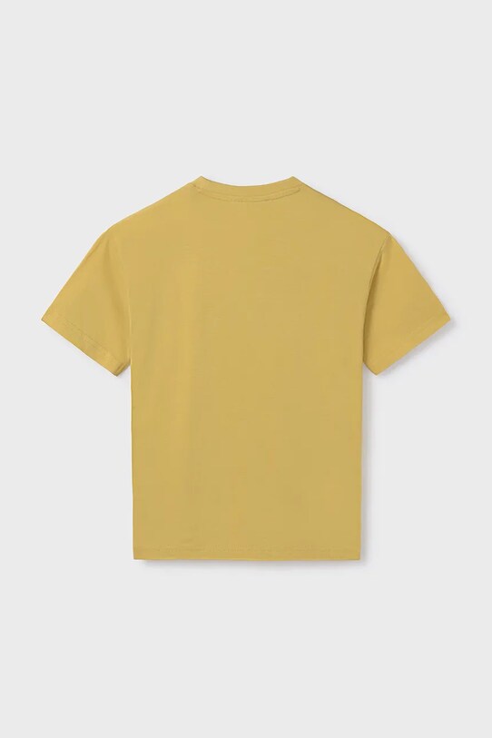 Mayoral t-shirt bawełniany dziecięcy 6009.7D.Junior.PPYA żółty SS25