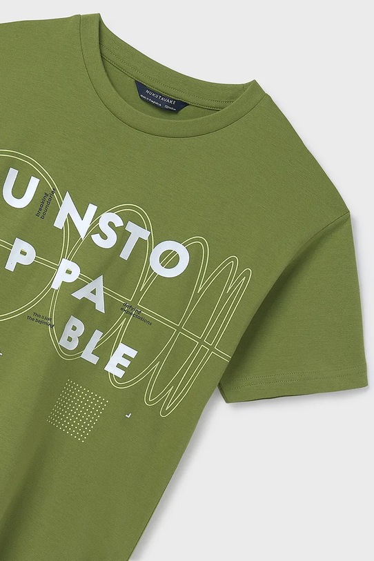 Chłopiec Mayoral t-shirt bawełniany dziecięcy 6013.7E.Junior.PPYA zielony