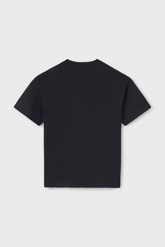 Dječja pamučna majica kratkih rukava Mayoral 6014.7E.Junior.PPYA crna SS25