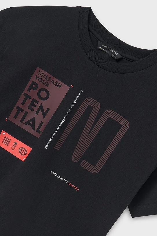 Dječaci Dječja pamučna majica kratkih rukava Mayoral 6014.7E.Junior.PPYA crna