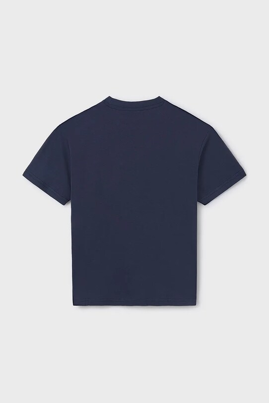 Mayoral t-shirt bawełniany dziecięcy 6017.7F.Junior.PPYA granatowy SS25