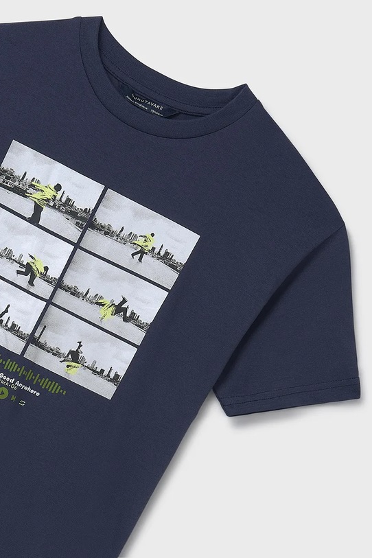 Băieți Mayoral tricou de bumbac pentru copii 6017.7F.Junior.PPYA bleumarin