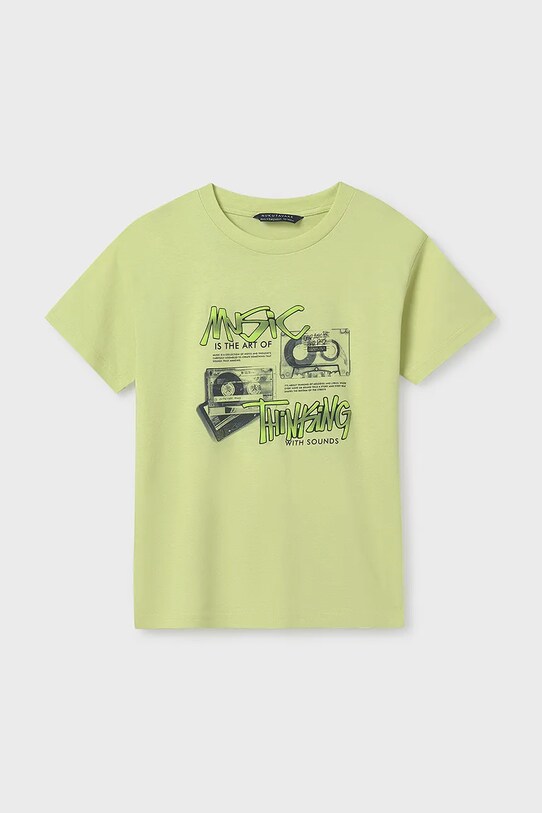 Mayoral tricou de bumbac pentru copii 2-pack 6018.7F.Junior.PPYA verde SS25