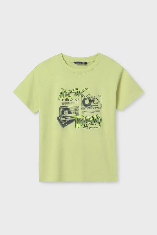 Детская хлопковая футболка Mayoral 2 шт 6018.7F.Junior.PPYA зелёный SS25