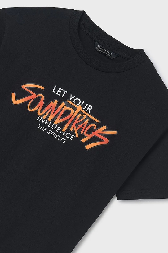 Băieți Mayoral tricou de bumbac pentru copii 2-pack 6018.7F.Junior.PPYA negru