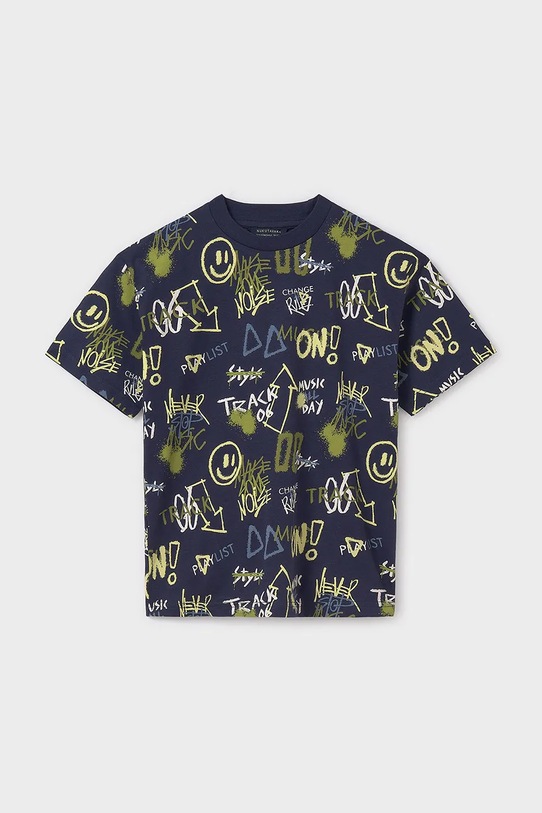 Mayoral tricou de bumbac pentru copii 6019.7F.Junior.PPYA bleumarin SS25