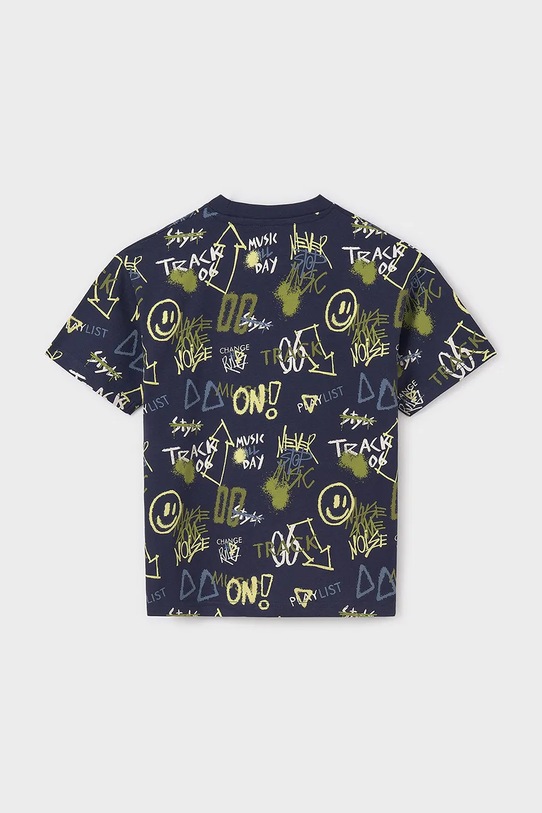 Băieți Mayoral tricou de bumbac pentru copii 6019.7F.Junior.PPYA bleumarin