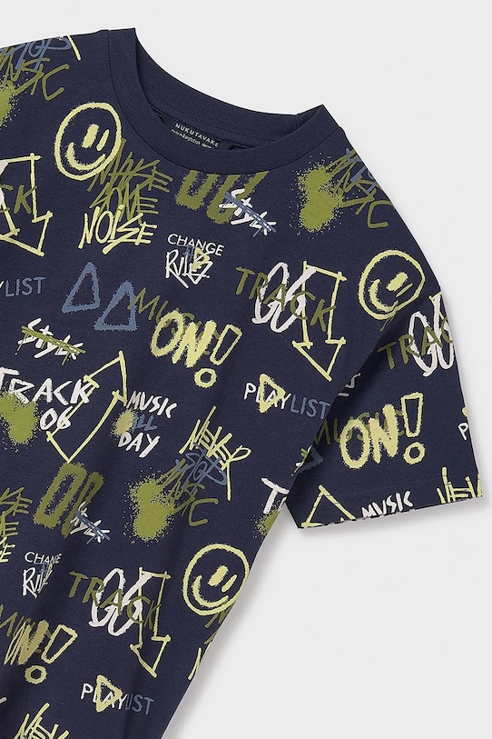 Mayoral tricou de bumbac pentru copii bleumarin 6019.7F.Junior.PPYA