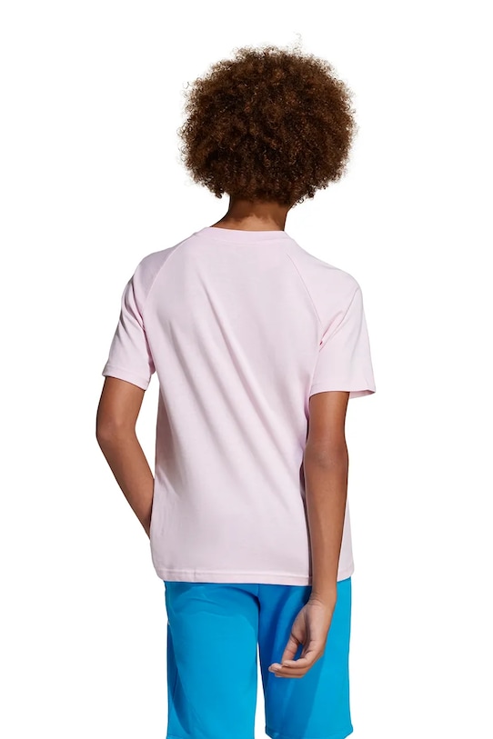 Дитяча бавовняна футболка adidas Originals JC5862 рожевий
