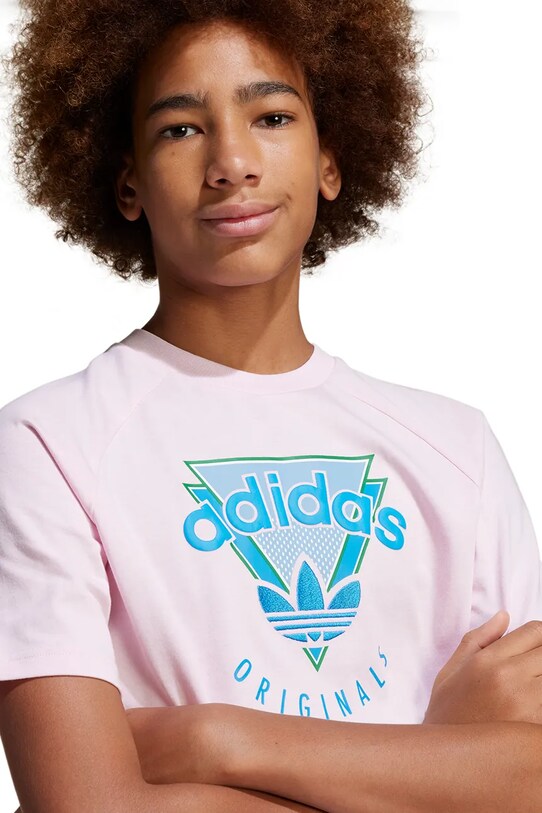 Детская хлопковая футболка adidas Originals JC5862