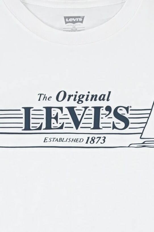 Αγορίστικα Παιδικό μπλουζάκι Levi's MID DAY SAIL TEE 8EM283 λευκό