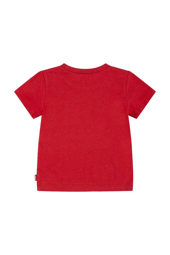 Μωρό βαμβακερό μπλουζάκι Levi's LOGO CHAMBRAY APPLIQUE TEE 6EM317 κόκκινο SS25